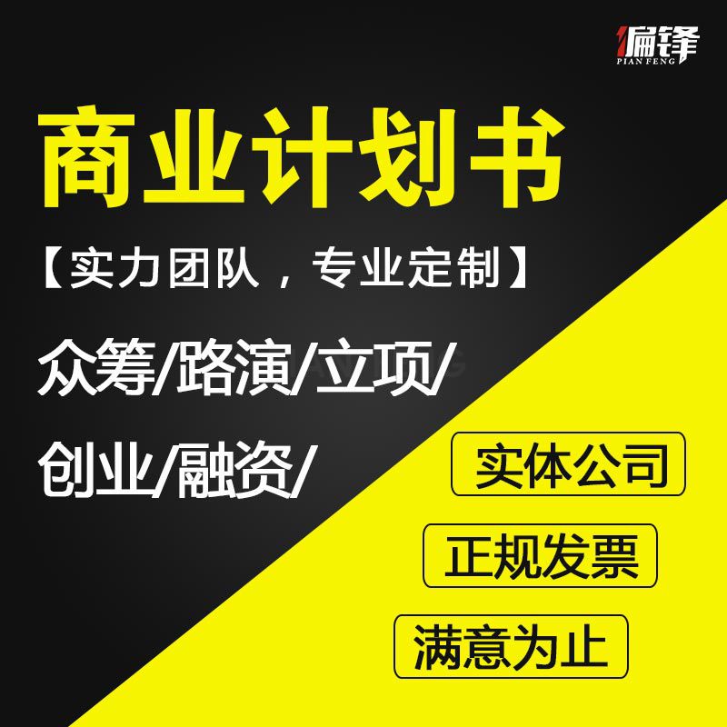 商业计划书撰写代做可行性研究报告项目立项创业融资方案策划PPT(图4)