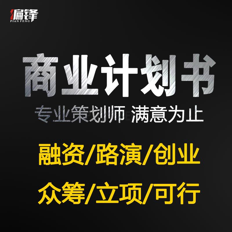 商业计划书撰写代做可行性研究报告项目立项创业融资方案策划PPT(图3)