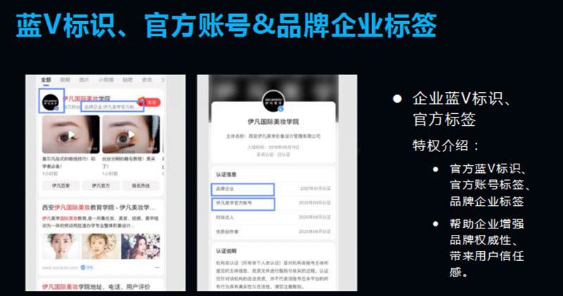 企业百家号官方蓝V标识认证，关键词首页展示权(图3)