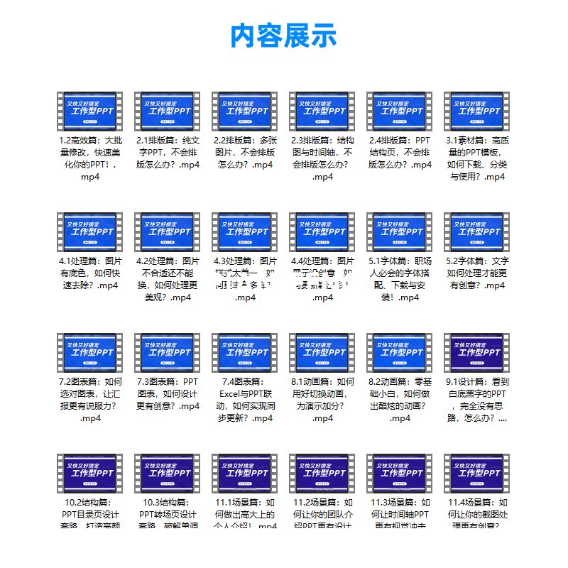 工作型PPT视频教程方法逻辑+实践(图1)